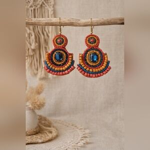 Kay Lee Rust Boho Earrings New